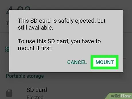 Muntar una targeta SD a Android Pas 5