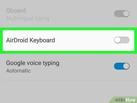 Atspējojiet tastatūru operētājsistēmā Android 5. darbība