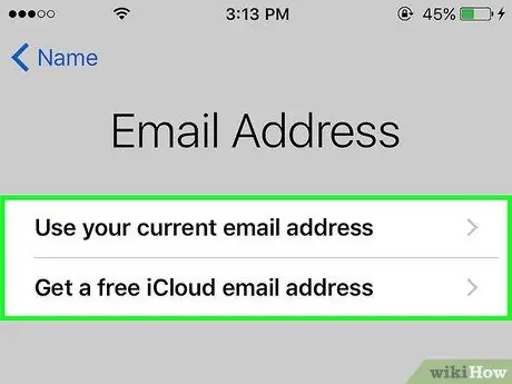 Hozzon létre egy iCloud -fiókot az iOS 7. lépésében