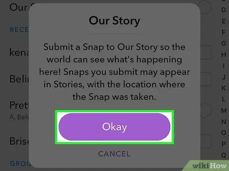 Send en offentlig Snapchat -historie Trin 6