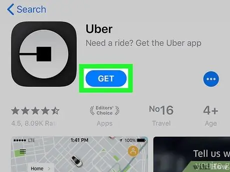 Ladda ner Uber -appen Steg 5