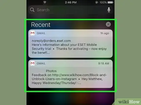 Accéder au centre de notifications sur un iPhone Étape 4