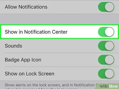 Accediu al Centre de notificacions des d'un iPhone Pas 10