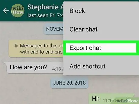 Een WhatsApp-chat delen op Android Stap 6