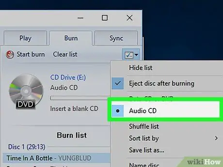 Įrašykite kompaktinį diską 29 veiksmas