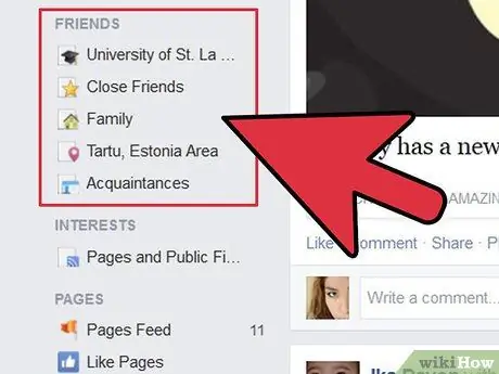 Izveidojiet draugu sarakstus Facebook 2. darbība