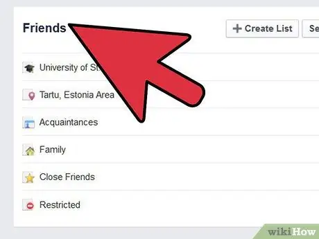 Gumawa ng Mga Listahan ng Kaibigan sa Facebook Hakbang 6