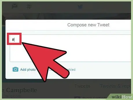 Utilisez des hashtags avec Twitter Étape 2