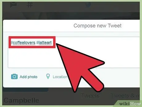 Utilisez des hashtags avec Twitter Étape 4
