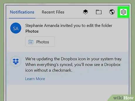 Logg av på Dropbox på PC eller Mac Trinn 5