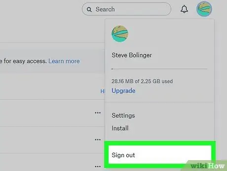 Log Out on Dropbox on PC or Mac Step 11