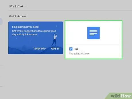 Utilitzeu el pas 21 de Google Drive