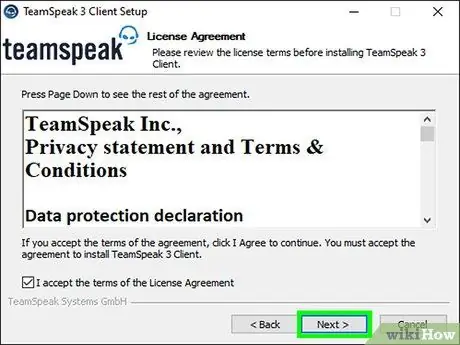 Teamspeak Adım 2'yi kullanın