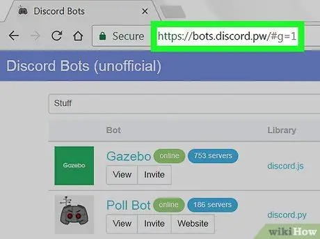 Pridajte robota do kanála Discord na PC alebo Mac, krok 1