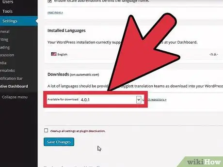 Changer la langue par défaut dans Wordpress Étape 15