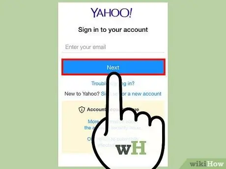 Maak Yahoo Mail Stap 4 oop