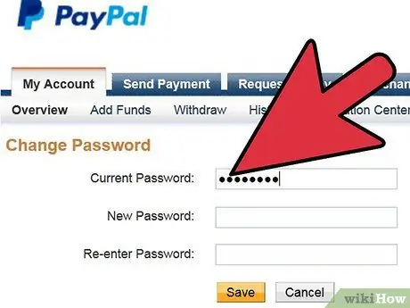 Cambiar una contraseña de PayPal Paso 4