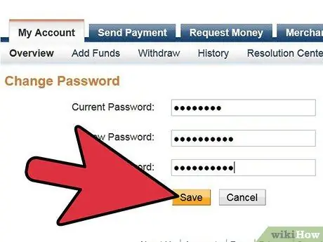 Verander 'n PayPal -wagwoord Stap 6