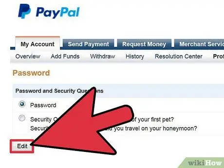 PayPal Şifresini Değiştirin Adım 3