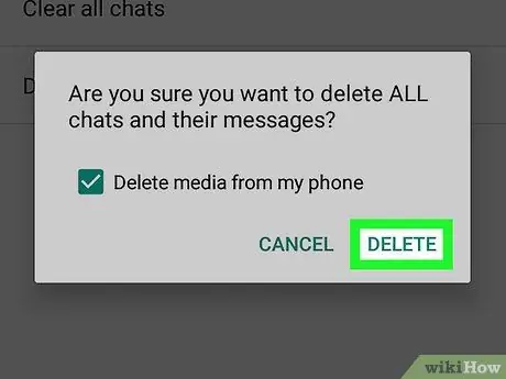 WhatsApp Adım 14'teki Tüm Medyaları Silin