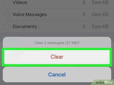 WhatsApp -da bütün medianı silin Adım 9