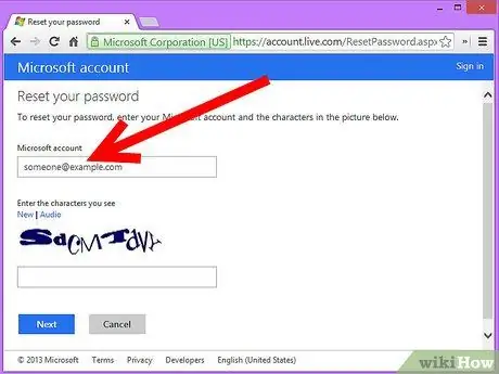 Reset a Lost Hotmail Password Step 4