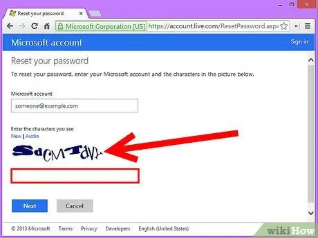 รีเซ็ตรหัสผ่าน Hotmail ที่หายไป ขั้นตอนที่ 5