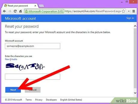 รีเซ็ตรหัสผ่าน Hotmail ที่หายไป ขั้นตอนที่ 6