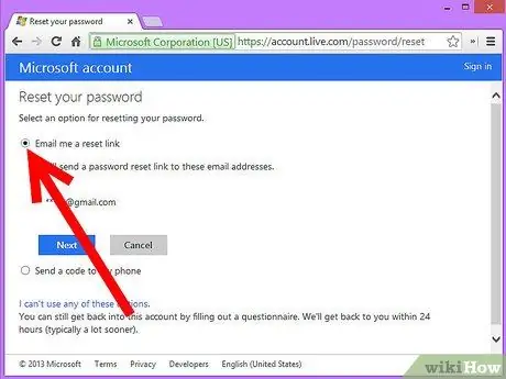 Az elveszett Hotmail jelszó visszaállítása 7. lépés