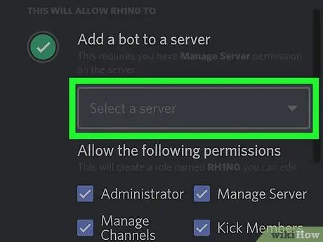 Krok 4: Pridajte robota na kanál Discord v systéme Android