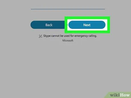 Etapa 11 para configurar uma conta do Skype