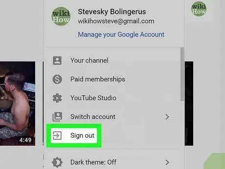 Ingia nje ya YouTube Hatua ya 3