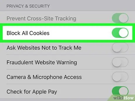 Aktivera cookies i Safari Steg 9