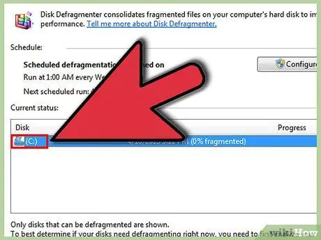 Defragmentera en disk på en Windows -dator Steg 8