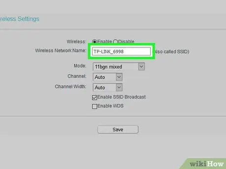 Pakeiskite belaidžio tinklo pavadinimą 19 veiksmas