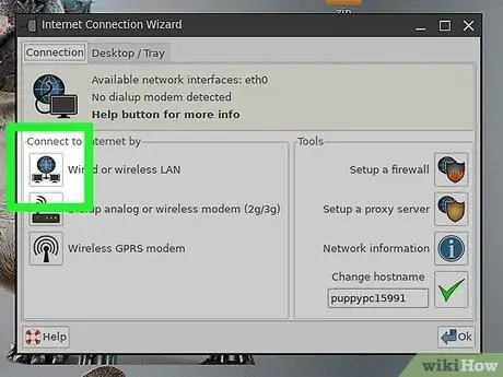 Teeb tsa Wireless Network hauv Puppy Linux Kauj Ruam 7