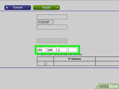 Stel poortaanstuur op 'n router in Stap 7