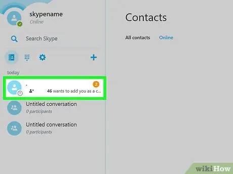 Aceite uma solicitação de contato no Skype em um PC ou Mac Etapa 13