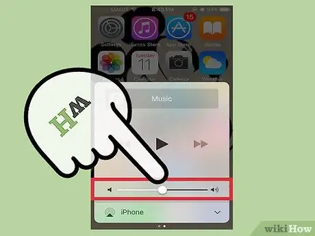 IOS 10 дыбыс деңгейін реттеңіз 3 -қадам