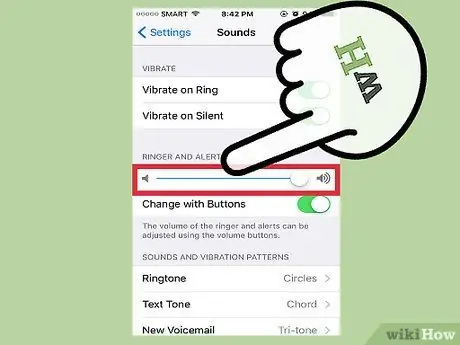 Ajusteu el volum a iOS 10 Pas 9