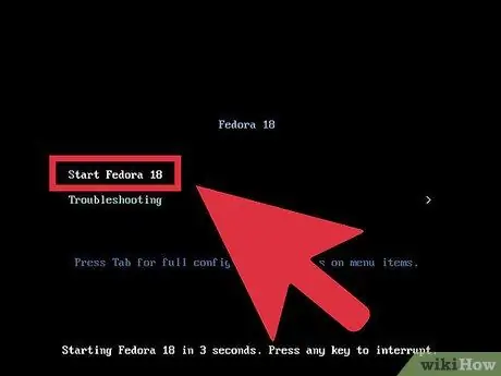 قم بتثبيت Fedora Step 4