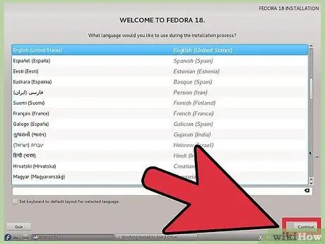 قم بتثبيت Fedora Step 7