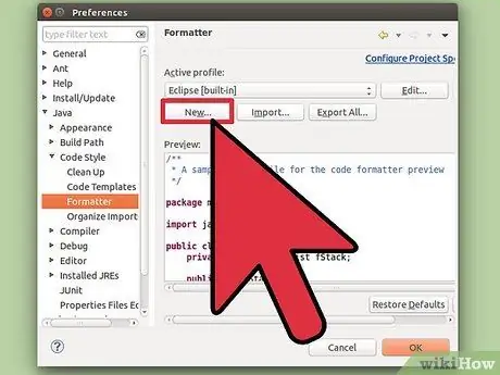 Change the Default Format Settings in Eclipse Step 3