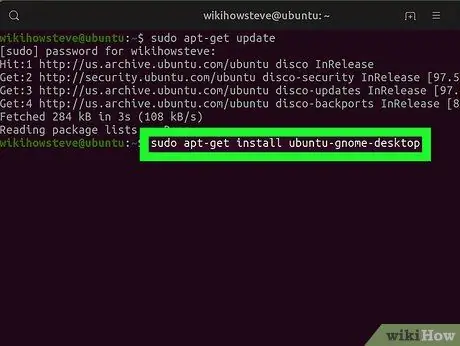 Krok 4, nainštalujte Gnome na Ubuntu