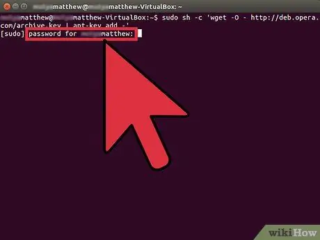 Zainstaluj przeglądarkę Opera przez terminal na Ubuntu Krok 2