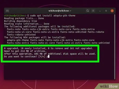 Nainstalujte si témata v Ubuntu Krok 6