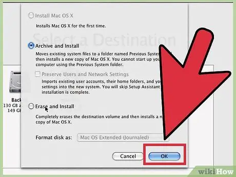 Mac OS X -ni qayta o'rnating (Leopard va undan oldingi) 5 -qadam