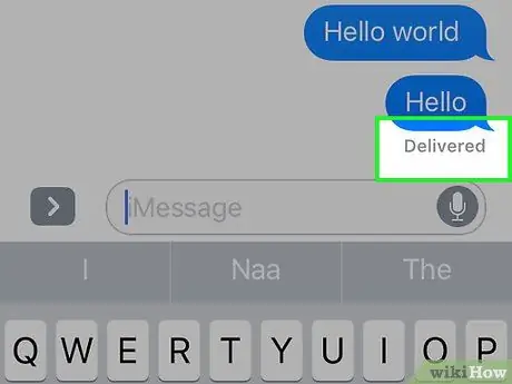 Ved, om der blev leveret en besked på Apple Messages Trin 6