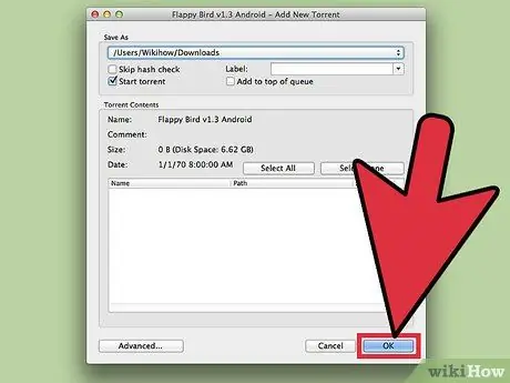 Download a Torrent on Mac with uTorrent Step 6