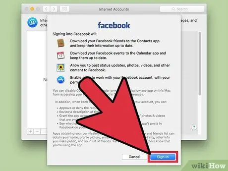 Dodajte Facebook račun na Mac Korak 7